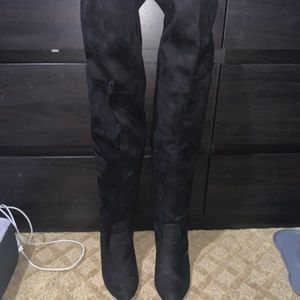 Black Thigh High Boots